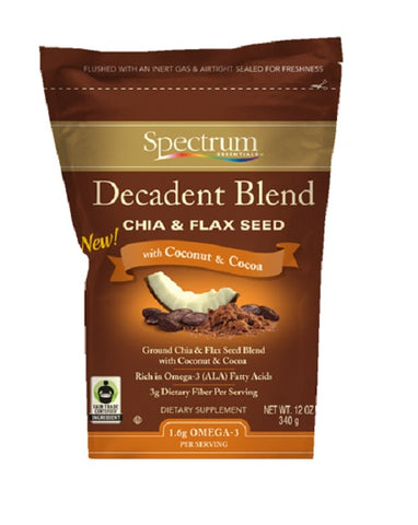 SPECTRUM ESSENTIALS - Decadent Blend Chia & Flax Seed with Coconut & Cocoa