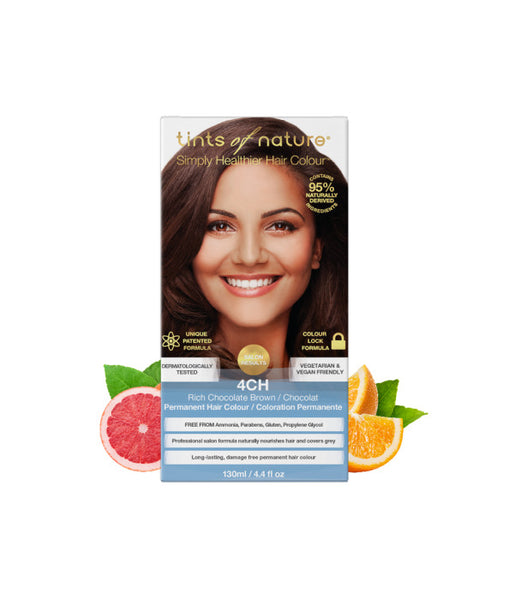 TINTS OF NATURE - 4CH Rich Chocolate Brown Permanent Hair Dye