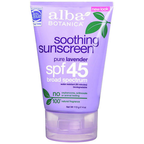 ALBA BOTANICA - Soothing Sunscreen, Pure Lavender SPF 45