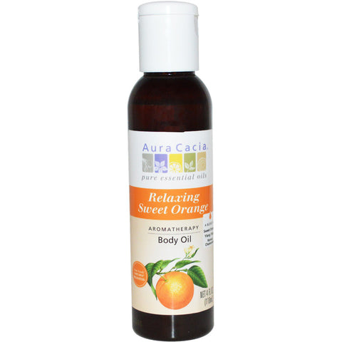 AURA CACIA - Aromatherapy Body Oil Relaxing Sweet Orange