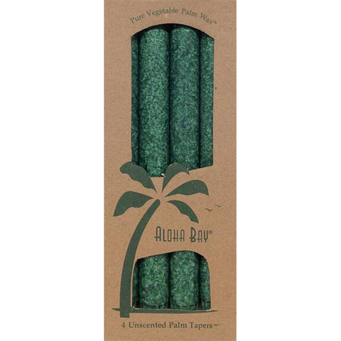 ALOHA BAY - Candle 9 Inch Palm Tapers Green