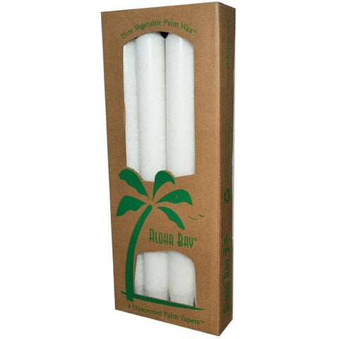 ALOHA BAY - Candle 9 Inch Palm Tapers White