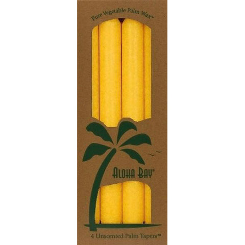 ALOHA BAY - Candle 9 Inch Palm Tapers Yellow