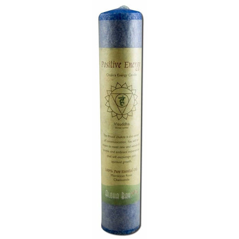 ALOHA BAY - Candle Chakra Pillars Positive Energy Blue