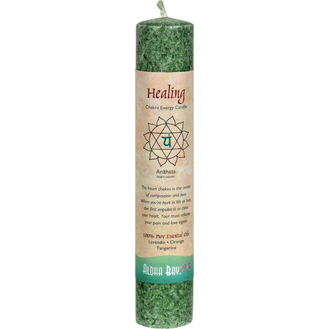 ALOHA BAY - Candle Chakra Pillars Healing Green