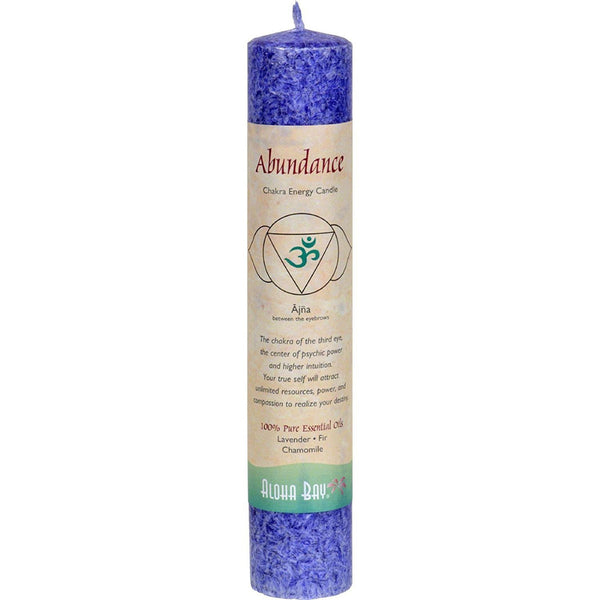 ALOHA BAY - Candle Chakra Pillars Abundance Indigo
