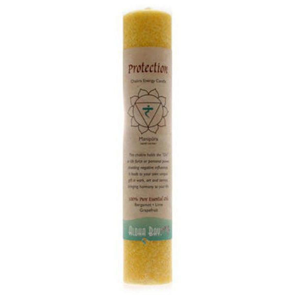ALOHA BAY - Candle Chakra Pillars Protection Yellow
