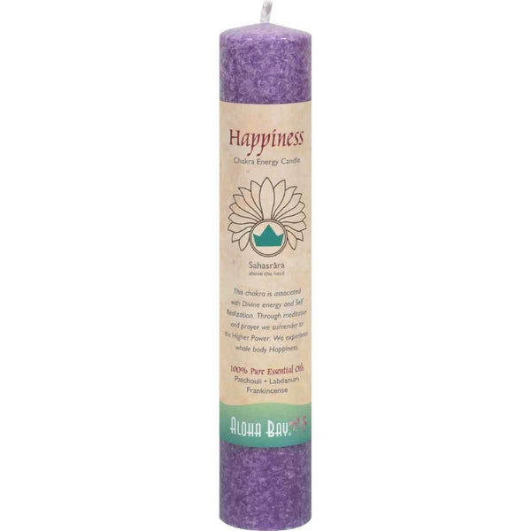 ALOHA BAY - Candle Chakra Pillars Happiness Violet