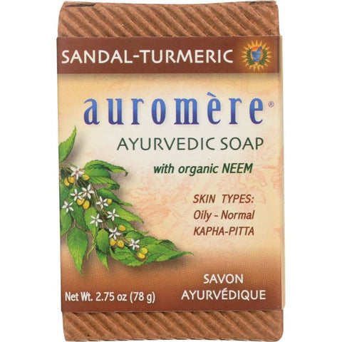 AUROMERE - Sandal-Turmeric Ayurvedic Bar Soap