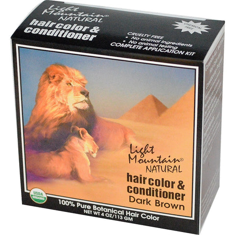 LIGHT MOUNTAIN - Hair Color and Conditioner Dark Brown