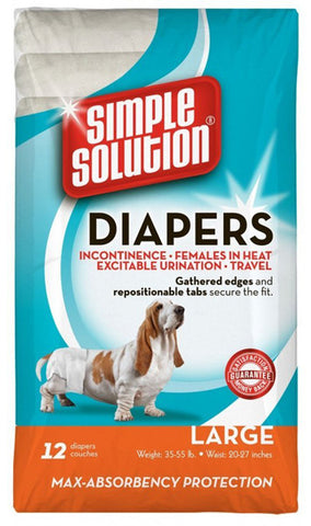 Disposable Diapers Large - 12 Diapers