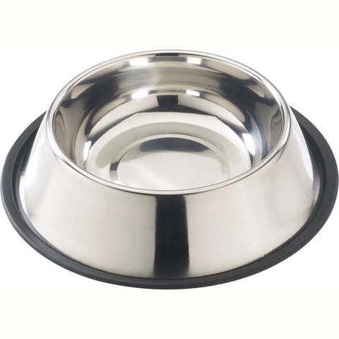 Stainless Steel No Tip Mirror Dish Dog Bowl