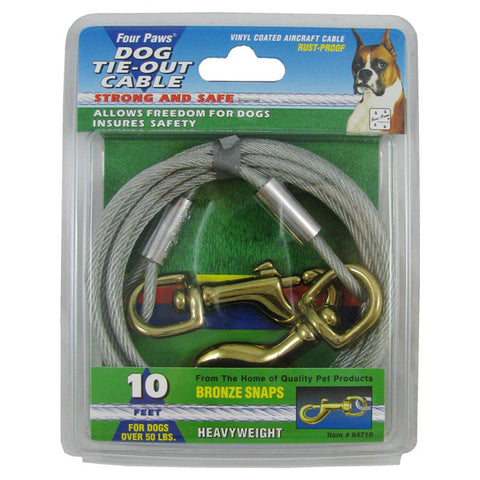 FOUR PAWS - Tie Out Cable Silver Heavy Weight
