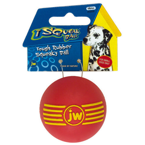 JW Pet iSqueak Ball Rubber Dog Toy Small