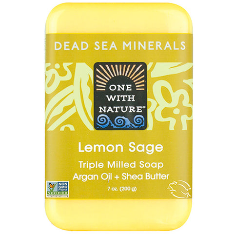 ONE WITH NATURE - Dead Sea Mineral Lemon Sage Bar Soap