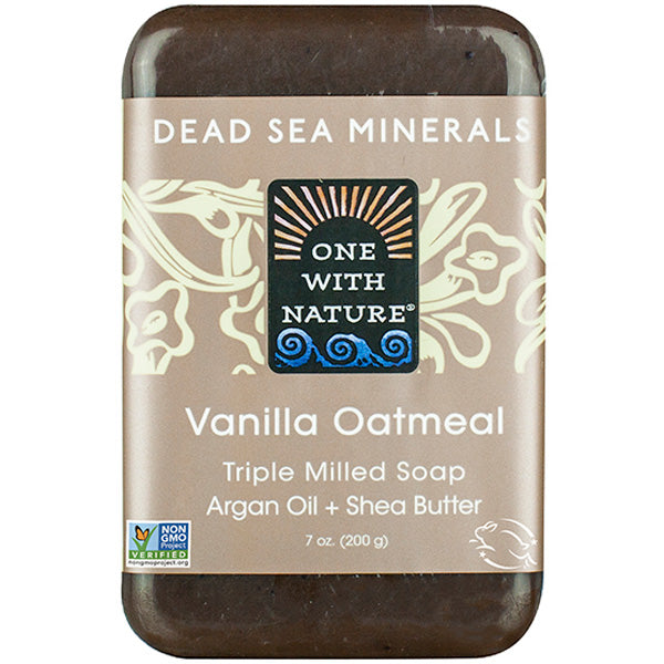 ONE WITH NATURE - Dead Sea Mineral Vanilla Oatmeal Bar Soap