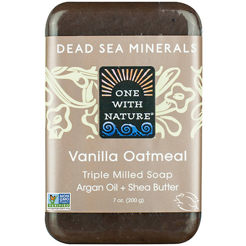 ONE WITH NATURE - Dead Sea Mineral Vanilla Oatmeal Bar Soap