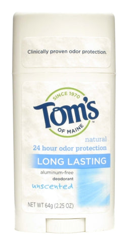 Toms Of Maine Long Lasting Care Deodorant Stick Unscented