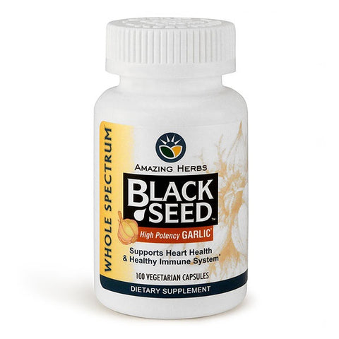 BLACK SEED - High Potency Garlic - 100 Capsules