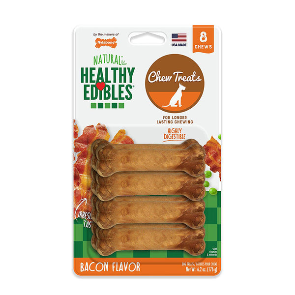 HEALTHY EDIBLES - Bacon Dog Treat Bones Petite
