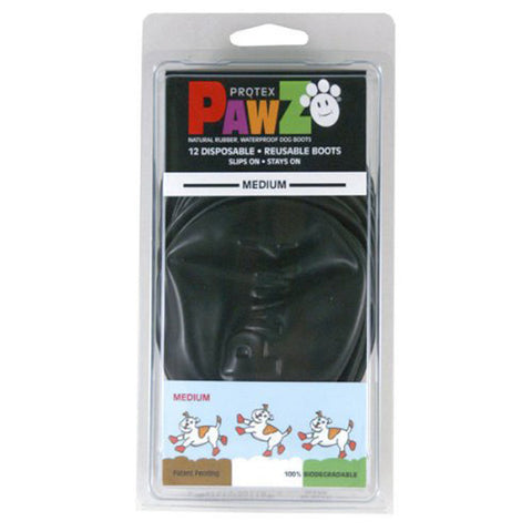 PAWZ DOG BOOTS - Pawz Black Dog Boots 3 Inches Medium - 12 Disposables