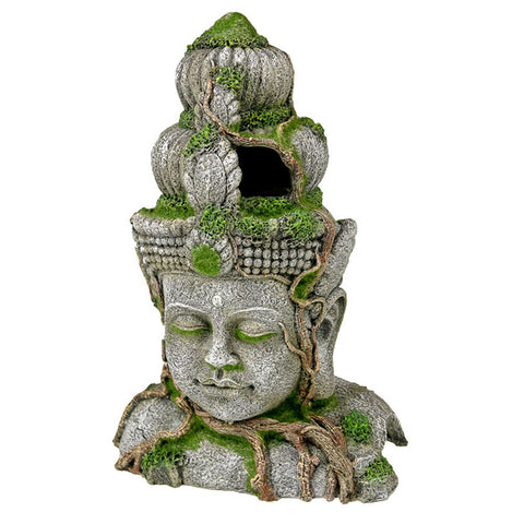 EXOTIC ENVIRONMENTS - Cambodian Warrior Statue with Moss Ornament:
