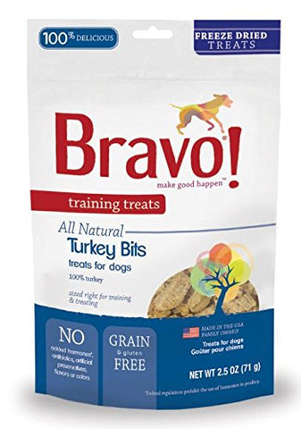 BRAVO - Bonus Bites Freeze Dried Turkey Heart Treats for Dogs