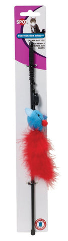 SPOT - Feather Boa Cat Toy with Wand & Catnip