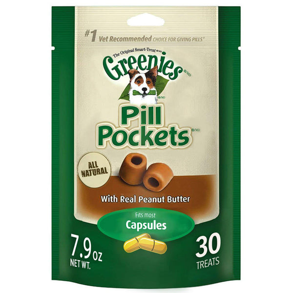 GREENIES - Pill Pockets Capsules Dog Treats Real Peanut Butter Flavor