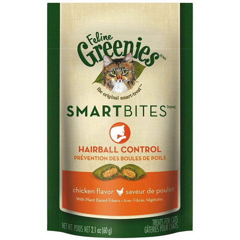 GREENIES - Smartbites Hairball Control Cat Treats Chicken Flavor