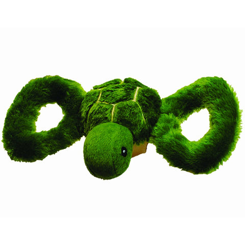 JOLLY PETS - Tug-a-Mal Turtle Squeaky Tug Dog Toy Small