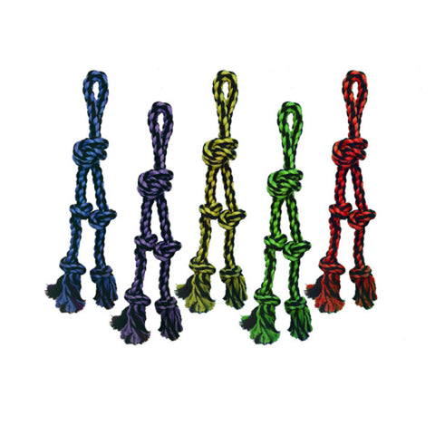MULTIPET - Nuts for Knots Rope Tug with 2 Danglers Dog Toy