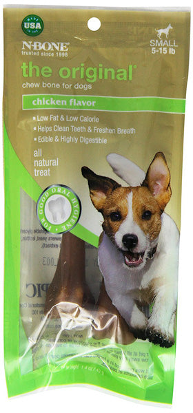N-BONE - The Original Bagged Bone Treat for Dogs Chicken Flavor Small