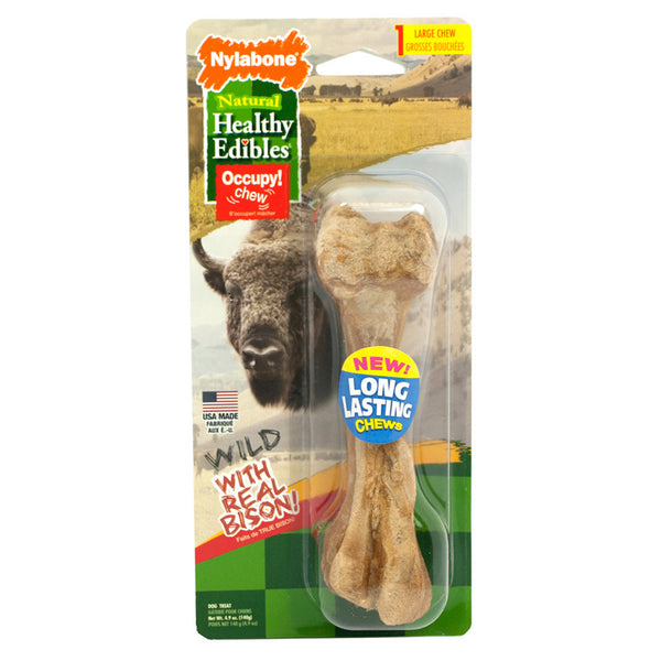 HEALTHY EDIBLES - Wild Bison Dog Treat Bones Large