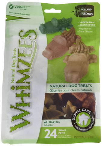WHIMZEES - Alligator Dental Dog Treats Small 24 Pieces