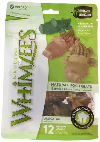 WHIMZEES - Alligator Dental Dog Treats Medium 12 Pieces