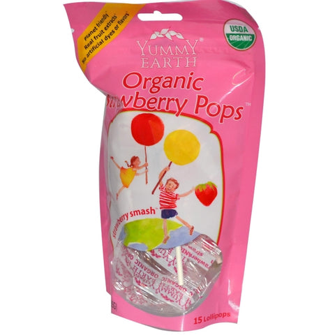 Yummy Earth Strawberry Organic Lollipops