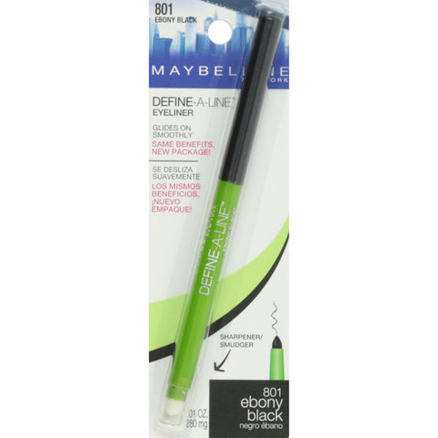 MAYBELLINE - Define A Line Eye Liner Pencil 801 Ebony Black