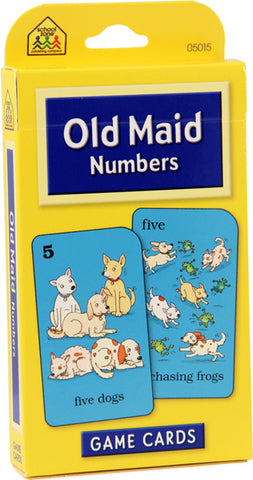 SCHOOL ZONE - Old Maid Numbers Game Cards