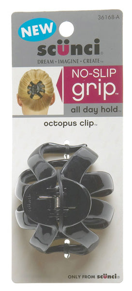 SCUNCI - No Slip Grip Octopus Clips, Colors May Vary