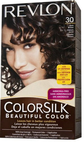 REVLON - Colorsilk Beautiful Permanent Hair Color #30 Dark Brown