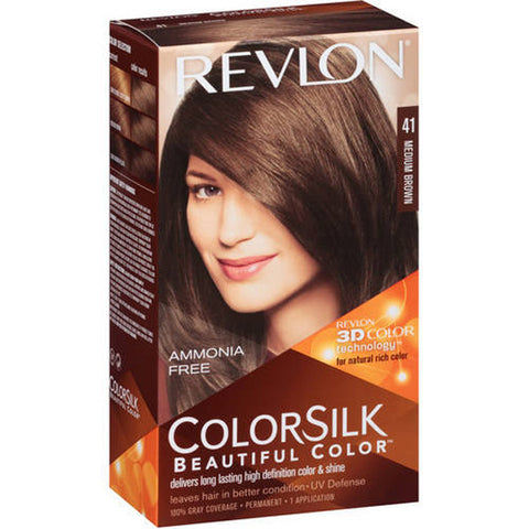 REVLON - Colorsilk Beautiful Permanent Hair Color #41/4N Medium Brown