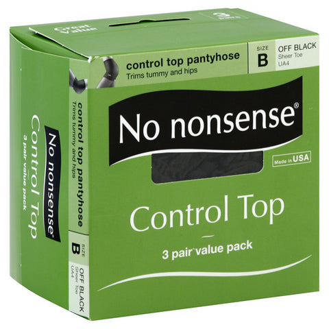 NO NONSENSE - Control Top Pantyhose Size B Off Black
