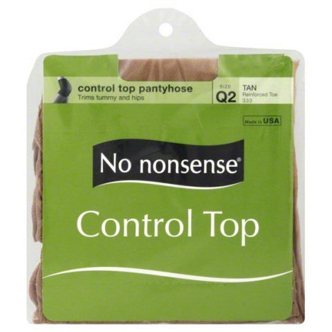 NO NONSENSE - Control Top Reinforced Toe Pantyhose Size Q2 Tan