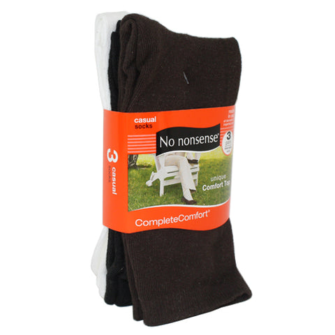 NO NONSENSE - Complete Comfort Cotton Flat Knit Crew Socks Black