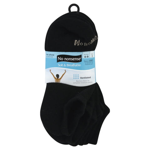 NO NONSENSE - Soft and Breathable Cushioned Quarter Top Socks Black