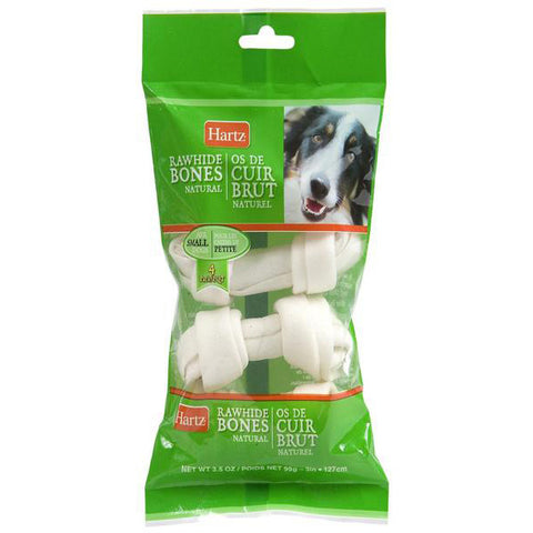 HARTZ - Natural Rawhide Bones 3" for Small Dogs