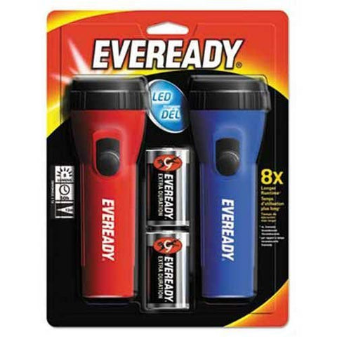 EVEREADY - LED Economy Flashlight Red/Blue