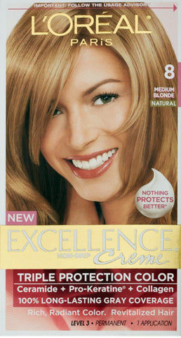 L'OREAL - Excellence Color Creme No. 8 Medium Blonde