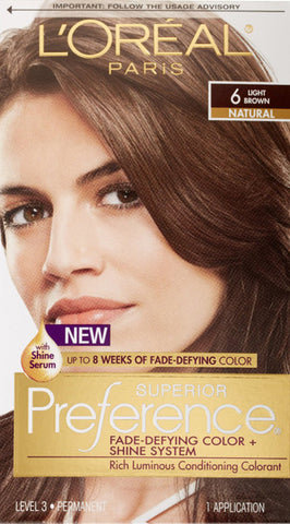 L'OREAL - Superior Preference Fade Defying Color 6 Light Brown